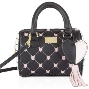 Luv Betsey small black crossbody purse with cats